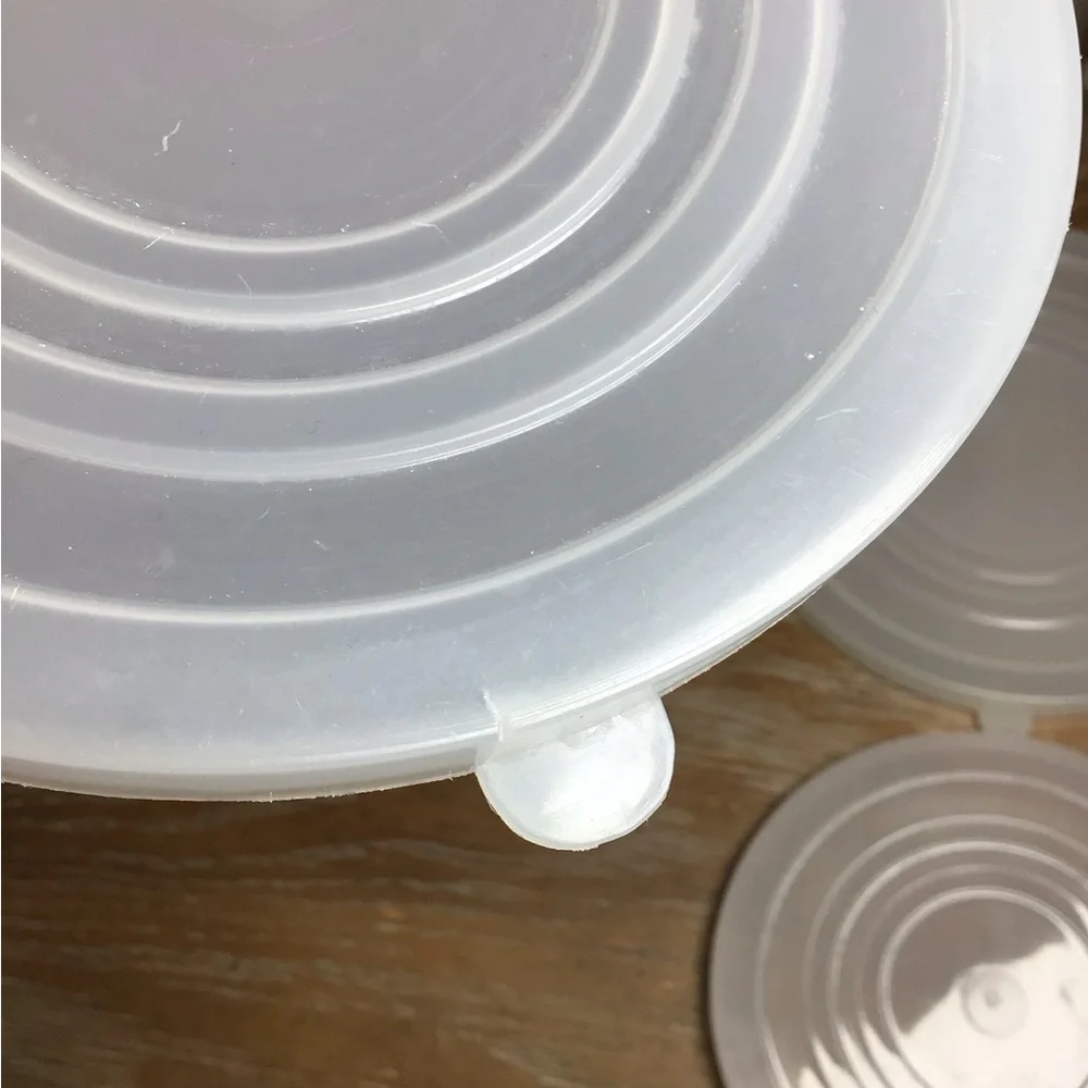 Vintage GMI Floral Enamel Nesting Bowls w Lids Porcelain on Steel Set of 3